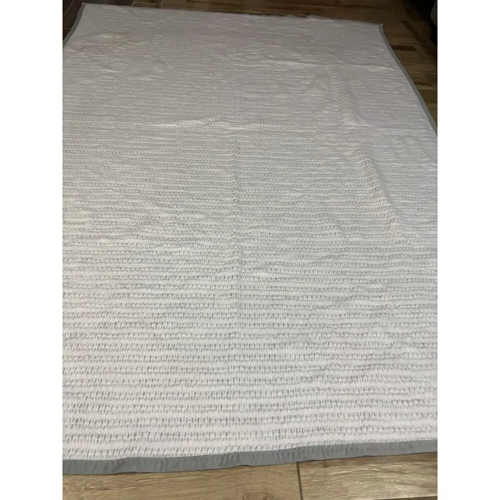 Stewart House Collection by Fieldcrest Twin Blanket Gray Textured Made USA 64x86